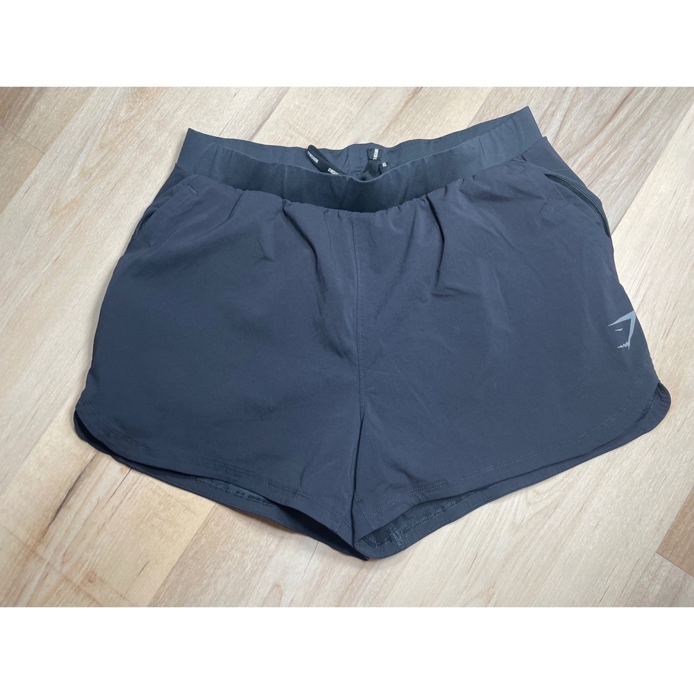 Gymshark Speed 2-in-1 Shorts Womens Medium Black Gray A2A3L Athletic Running